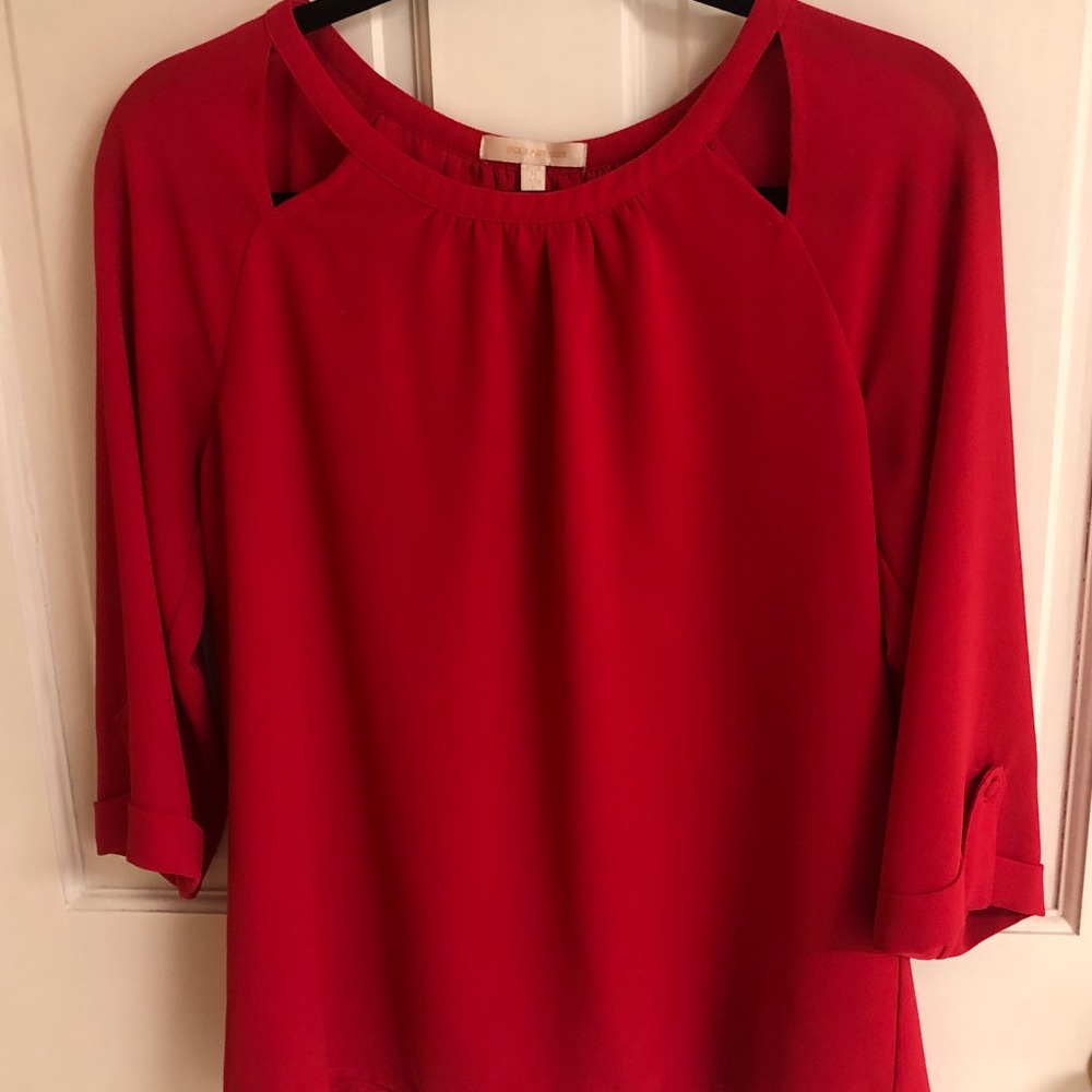3/4 Sleeve Cut Out Blouse